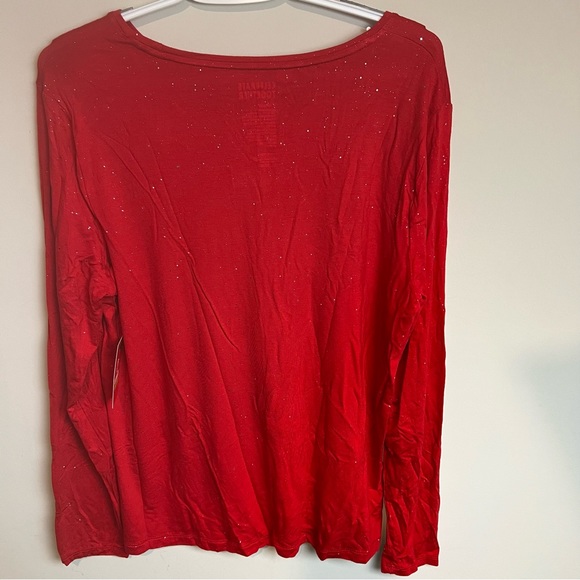 Celebrate Together Red/Glitter Long Sleeve Shirt - Picture 2 of 2